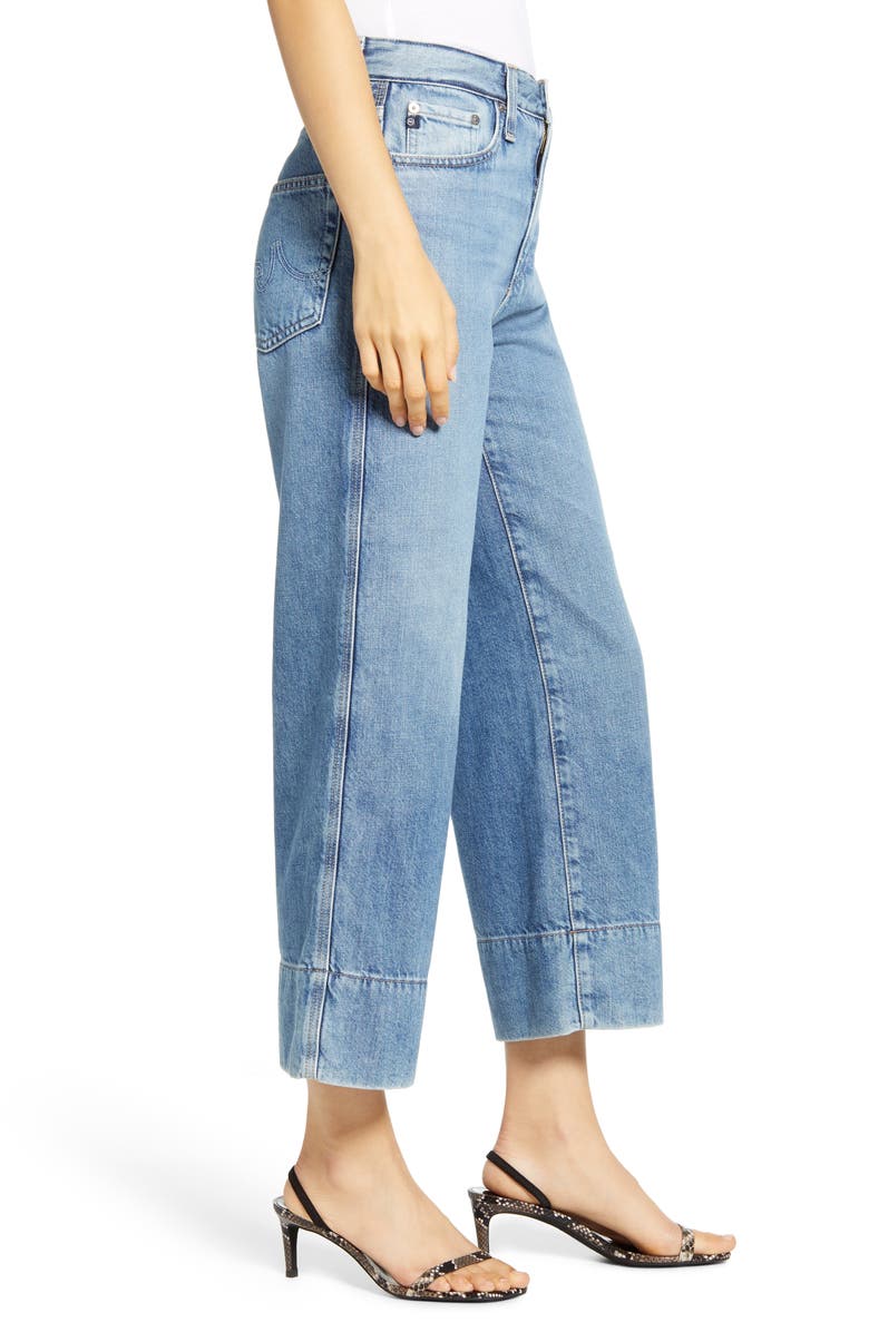 AG Etta High Waist Crop Wide Leg Jeans, Alternate, color, 