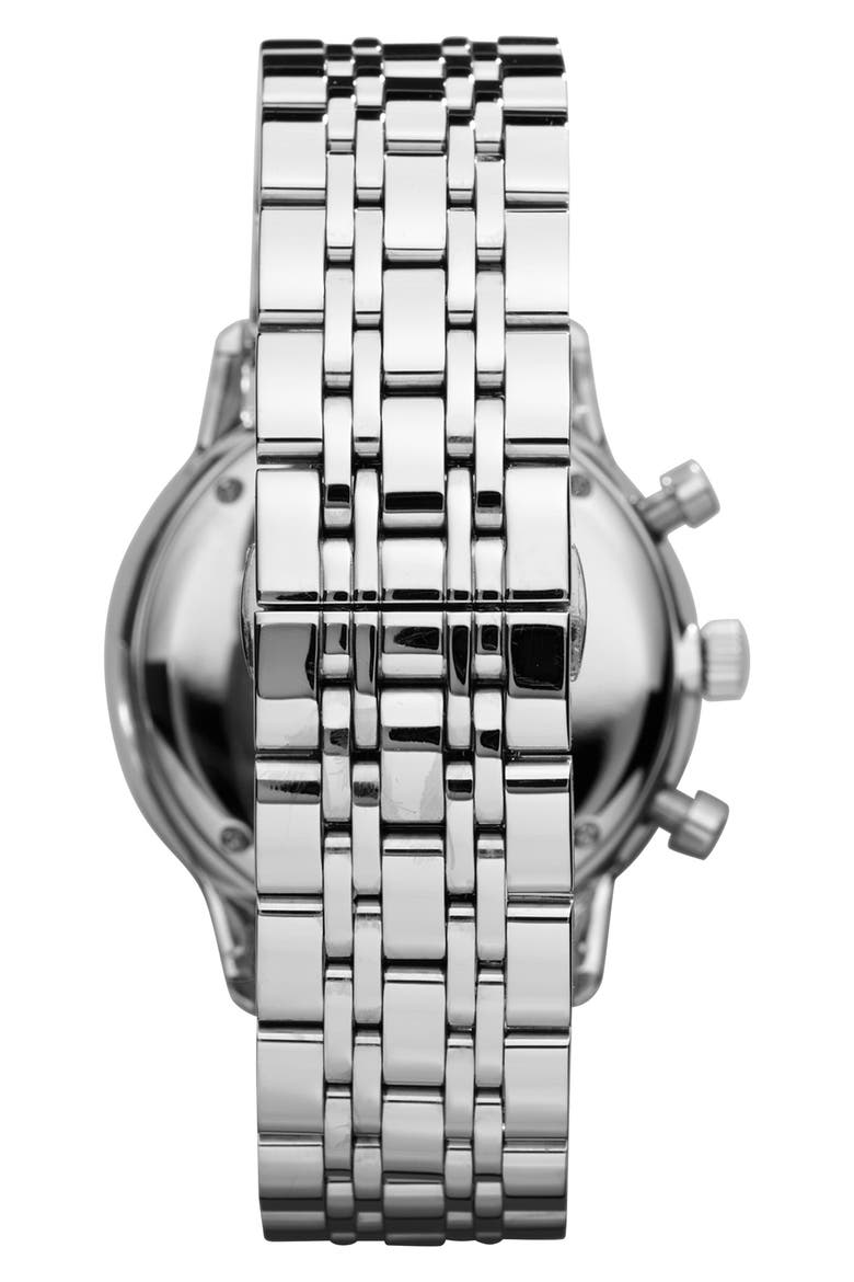 Chronograph Bracelet Watch, 43mm, Alternate, color, SILVER/STEEL