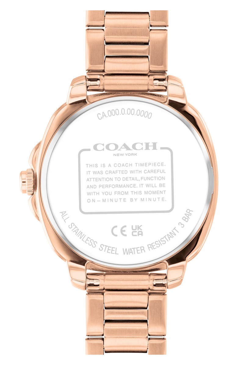 COACH Kitt Bracelet Watch, 34mm, Alternate, color, Blush