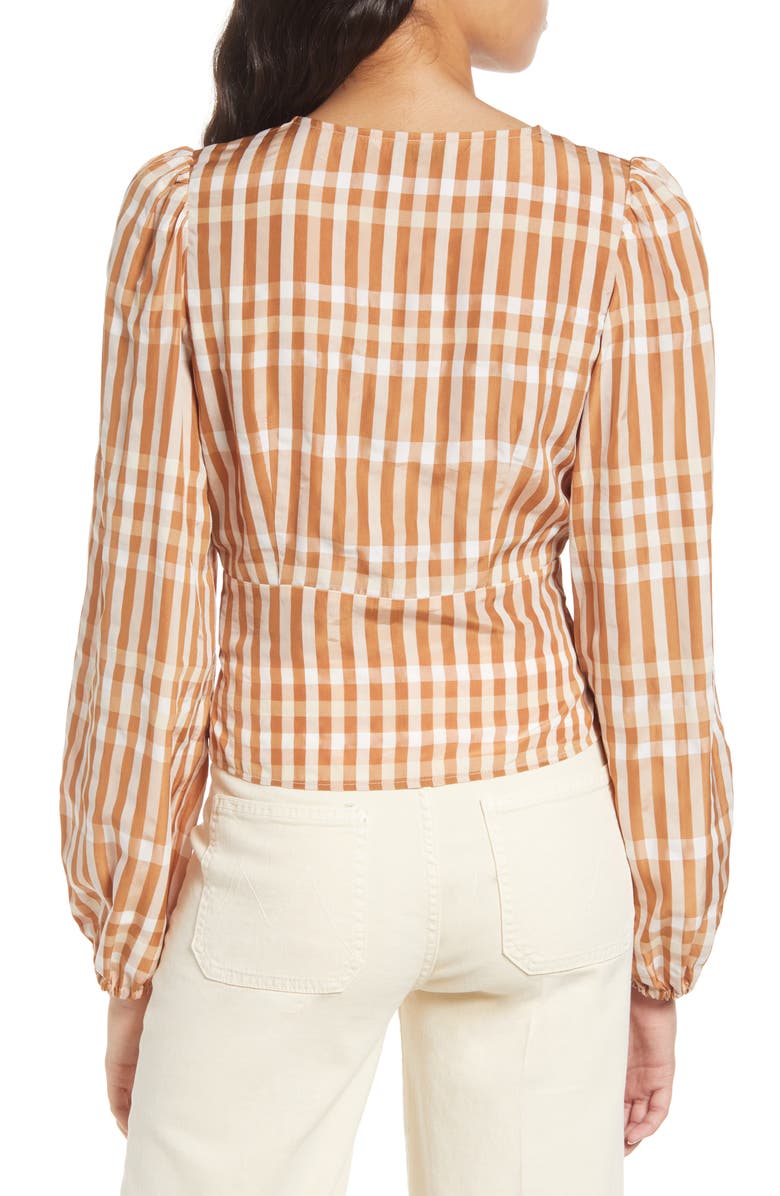 & Other Stories Print V-Neck Empire Waist Blouse, Alternate, color, 