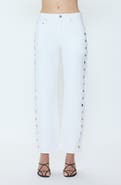 Pistola Lexi Mid Rise Bowed Straight Leg Jeans
