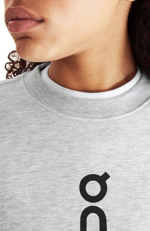 On Club Crewneck Cott Blend Sweatshirt In Gray