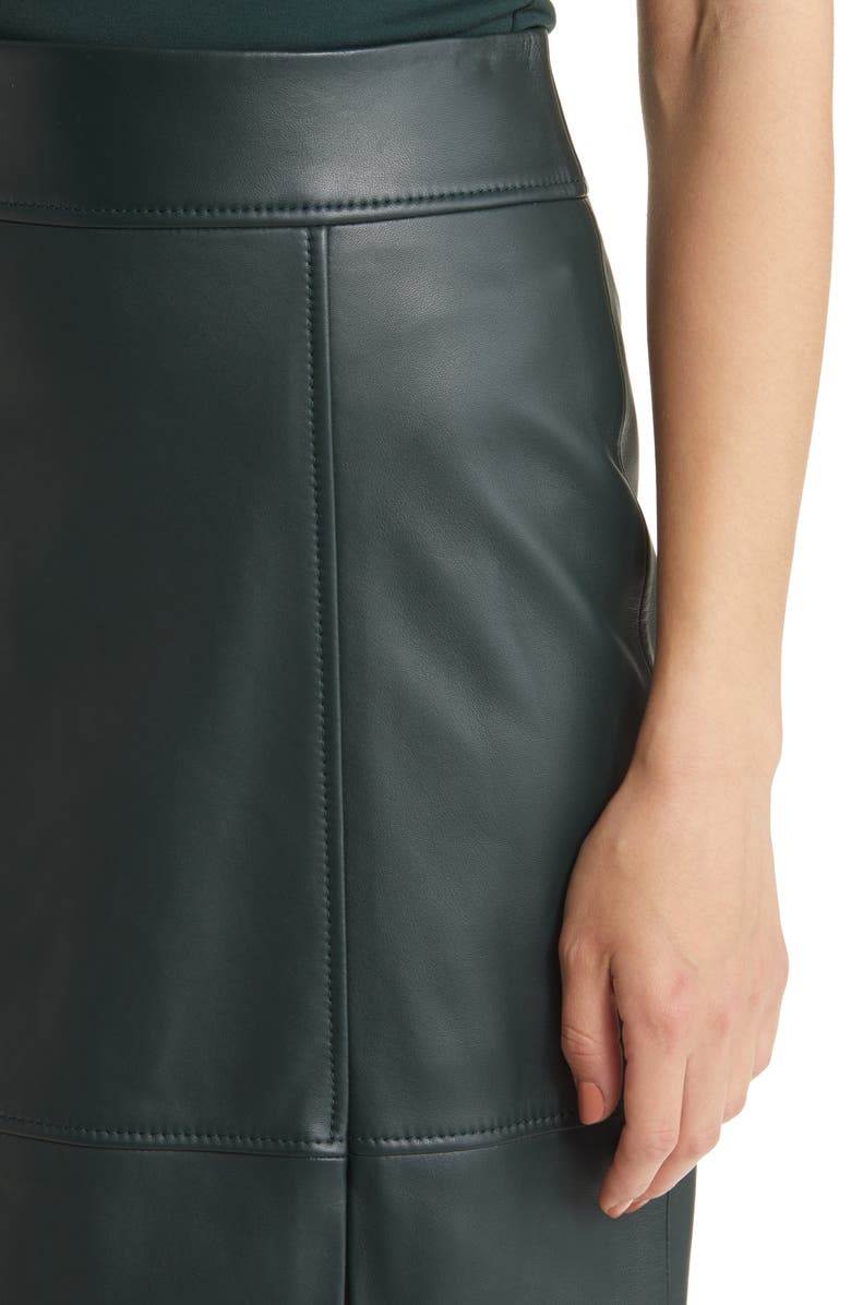 BOSS Setora Leather Pencil Skirt, Alternate, color, 