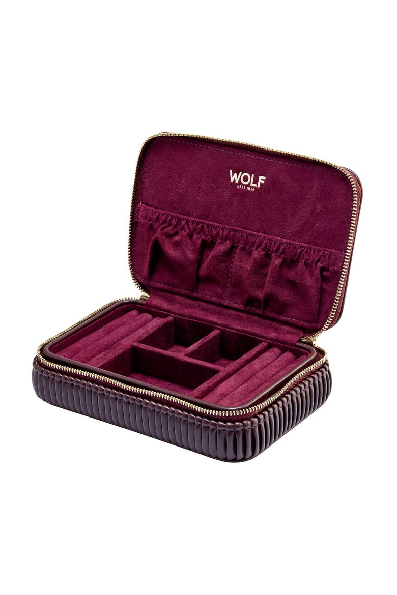 Bella Jewellery Zip Case, Alternate, color, Bordeaux
