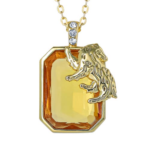 Hufflepuff Badger Pendant Necklace Official License, 18+2"