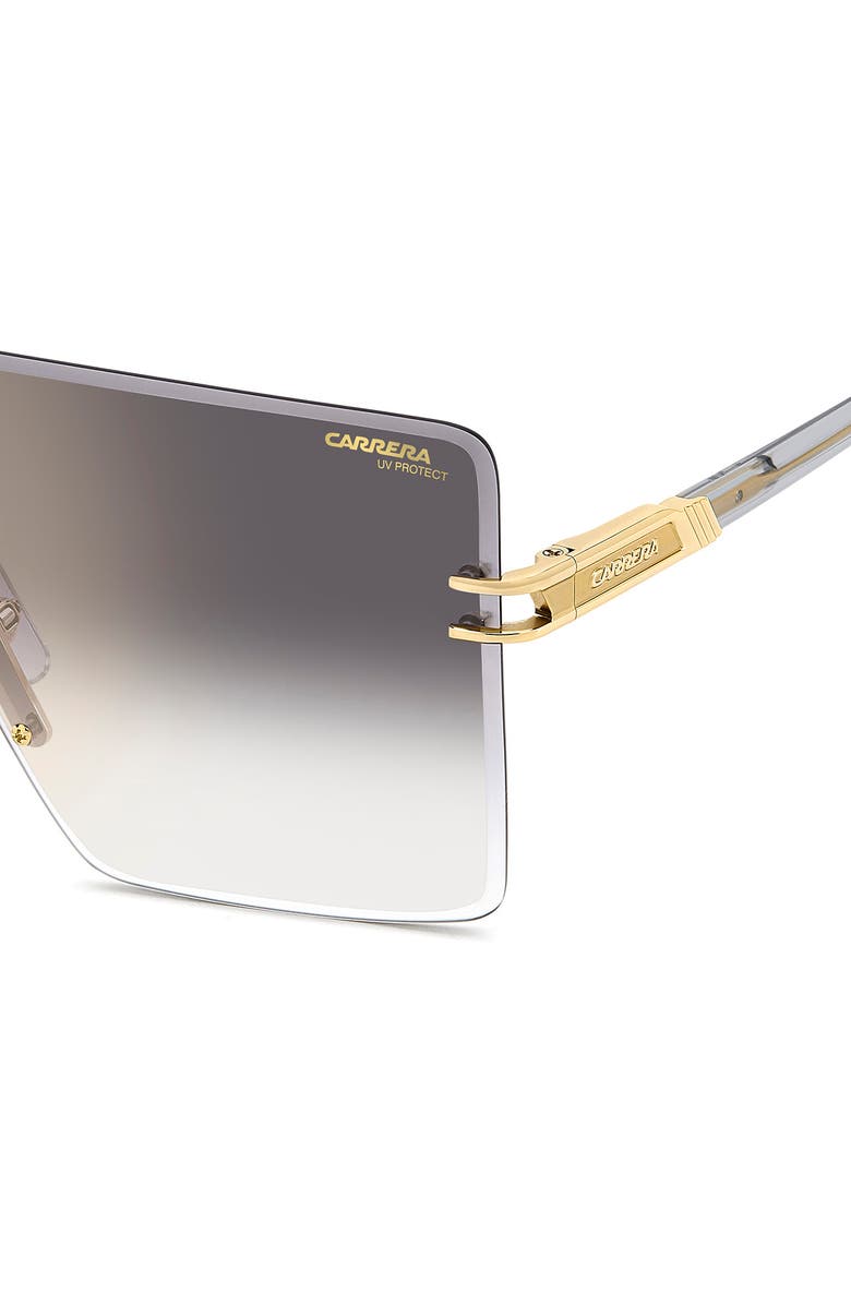 Carrera Eyewear 99mm Shield Mask Sunglasses, Alternate, color, Gold Grey/ Grey Sf Gd Sp