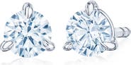 Kwiat Round Brilliant Cut Diamond & Platinum Stud Earrings - 0.50ct.