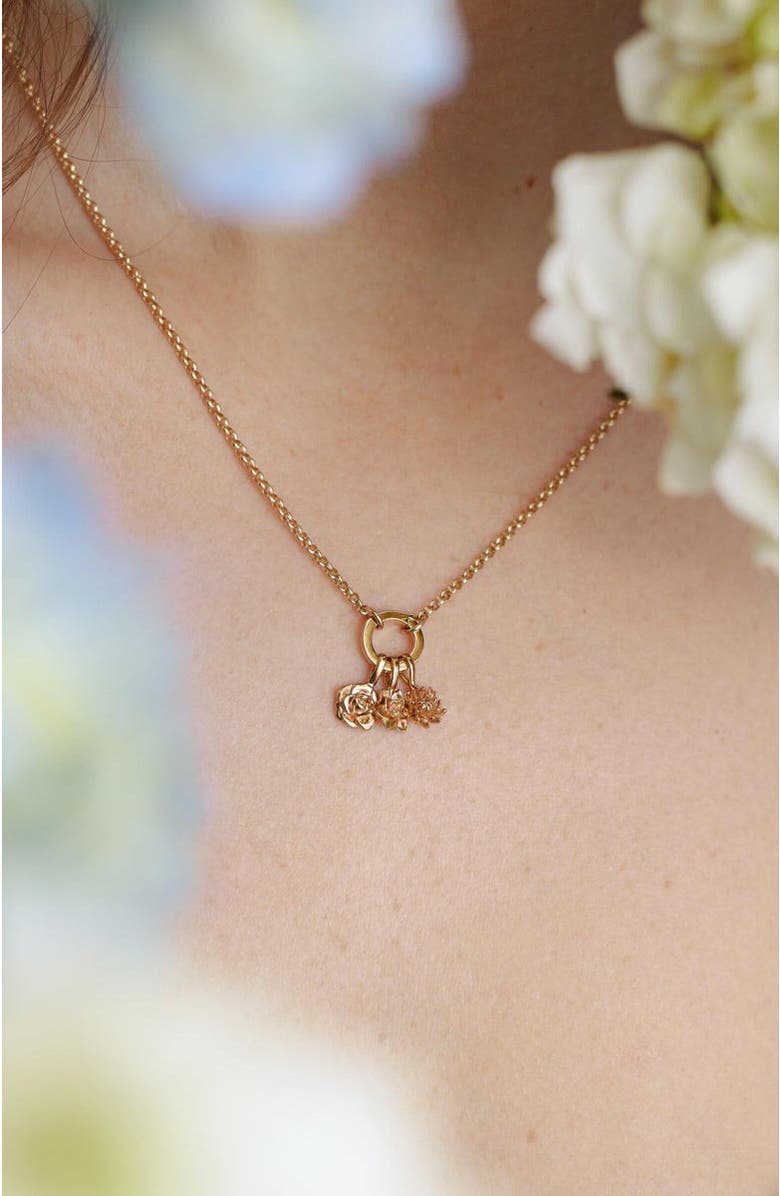 MADE BY MARY November Birth Flower Charm, Alternate, color, Silver