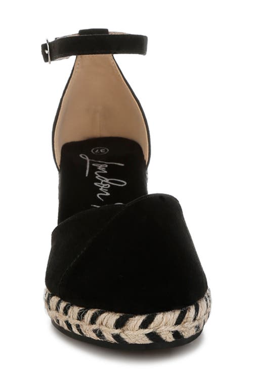 London Rag Sorcruz Espadrille Platform Wedge Pump In Black