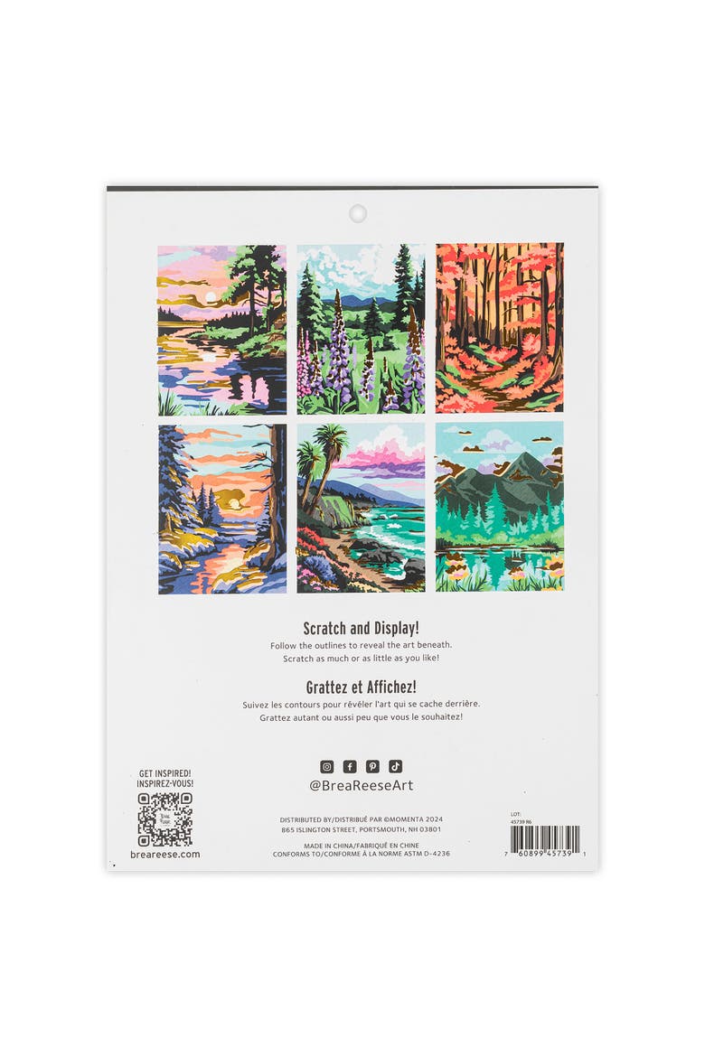 Scratch Art Paper Pad, Seasonal Landscapes, Alternate, color, Multicolored