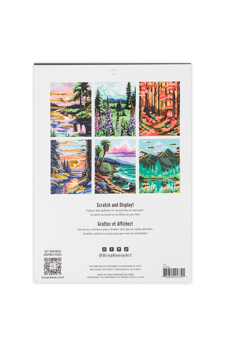 Brea Reese Scratch Art Paper Pad, Seasonal Landscapes, Alternate, color, 
