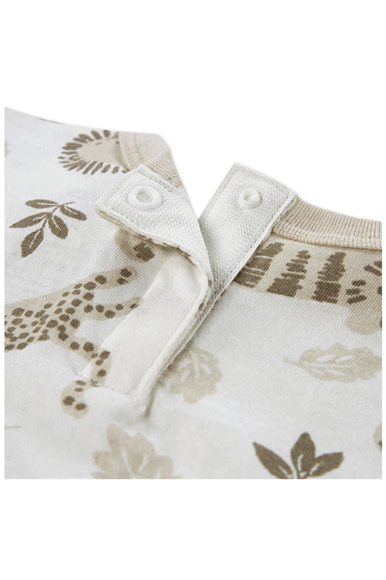 Print Organic Cotton T-Shirt & Overalls Set, Alternate, color, HUGGIES FRENCH OAK