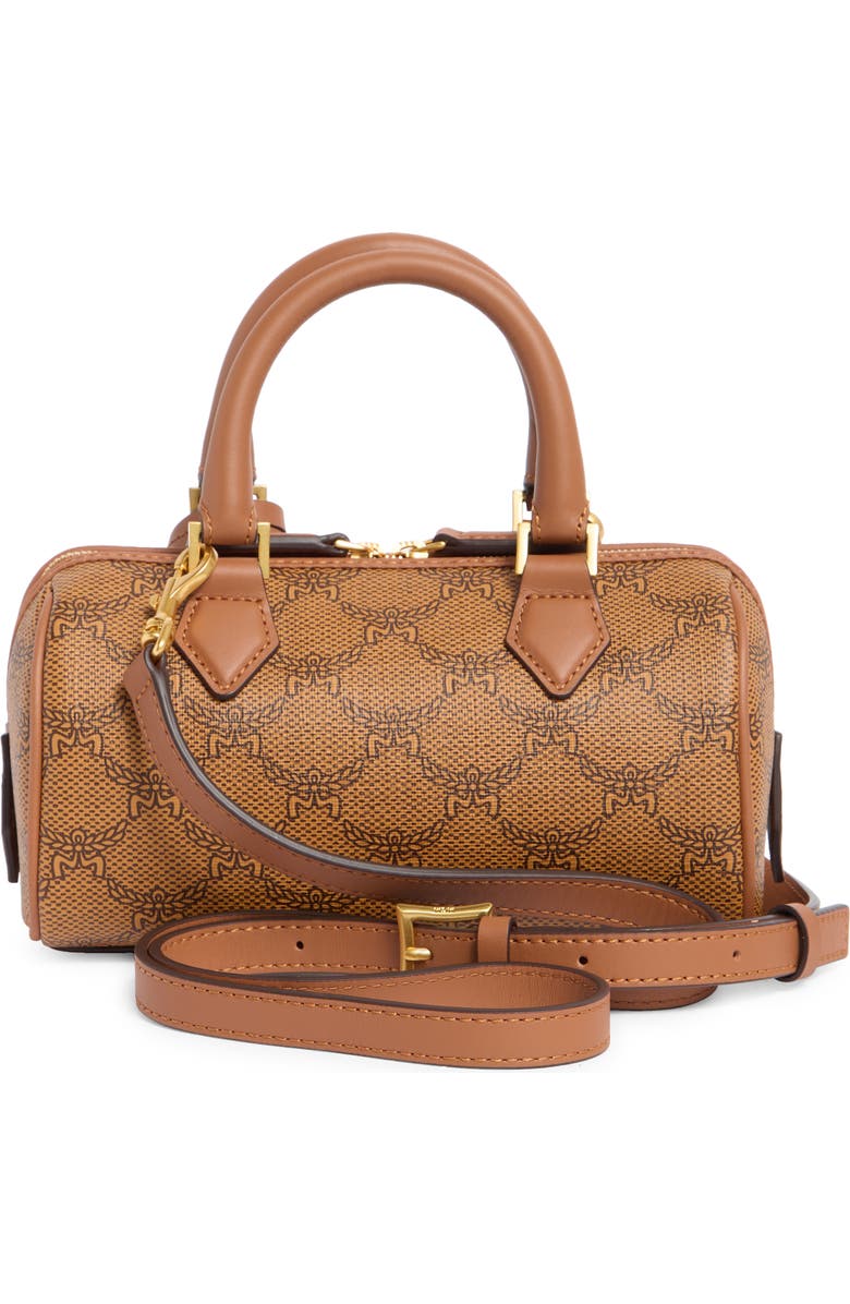 MCM Ella Mini Boston Barrel Bag, Alternate, color,