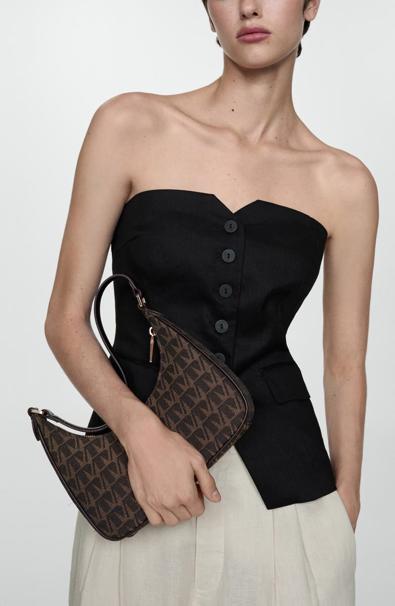 MANGO Logo Jacquard Shoulder Bag, Alternate, color,