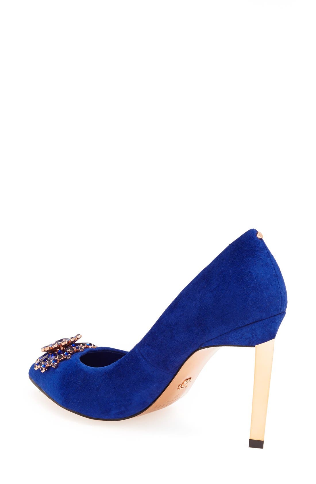 'Annabilla' Pointy Toe Pump, Alternate, color, BLUE SUEDE