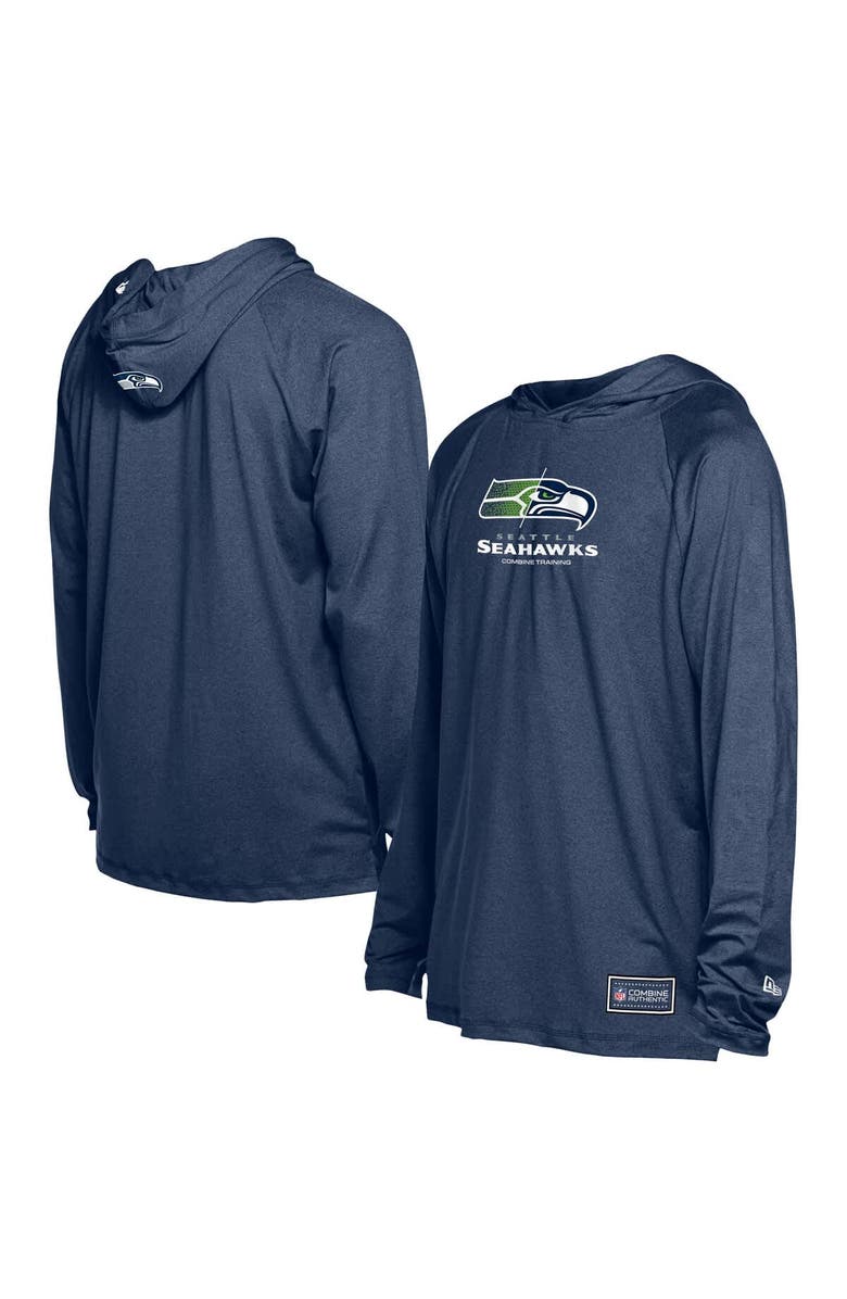 New Era Men's New Era College Navy Seattle Seahawks Functional Fandom Hoodie, Main, color, College Navy