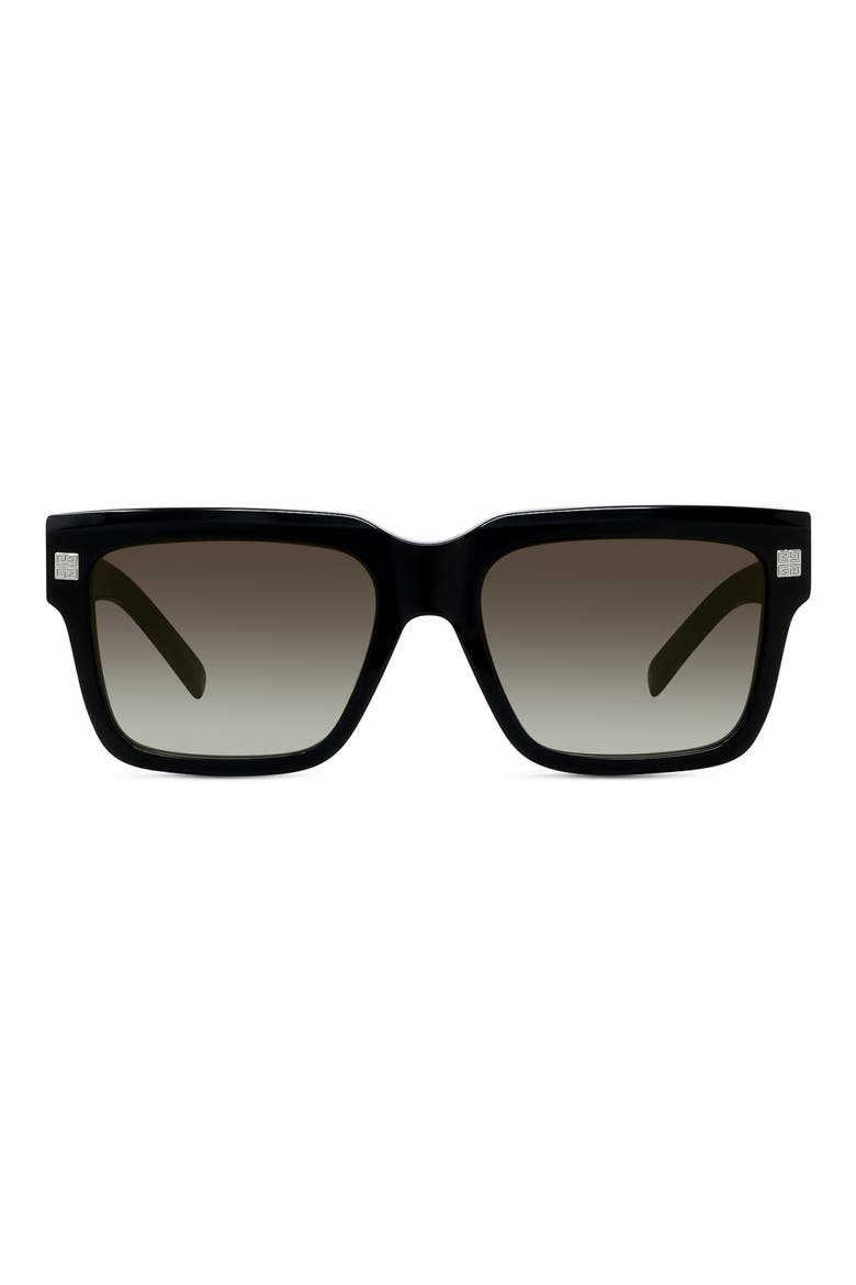 GV Day Square Sunglasses, Main, color, SHINY BLACK / GRADIENT SMOKE