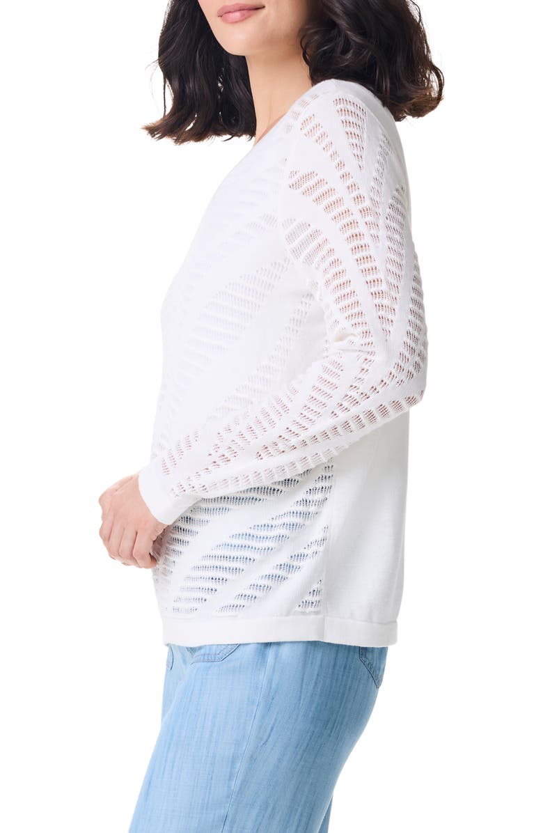 NIC+ZOE Placed Pointelle Stitch Sweater, Alternate, color, 