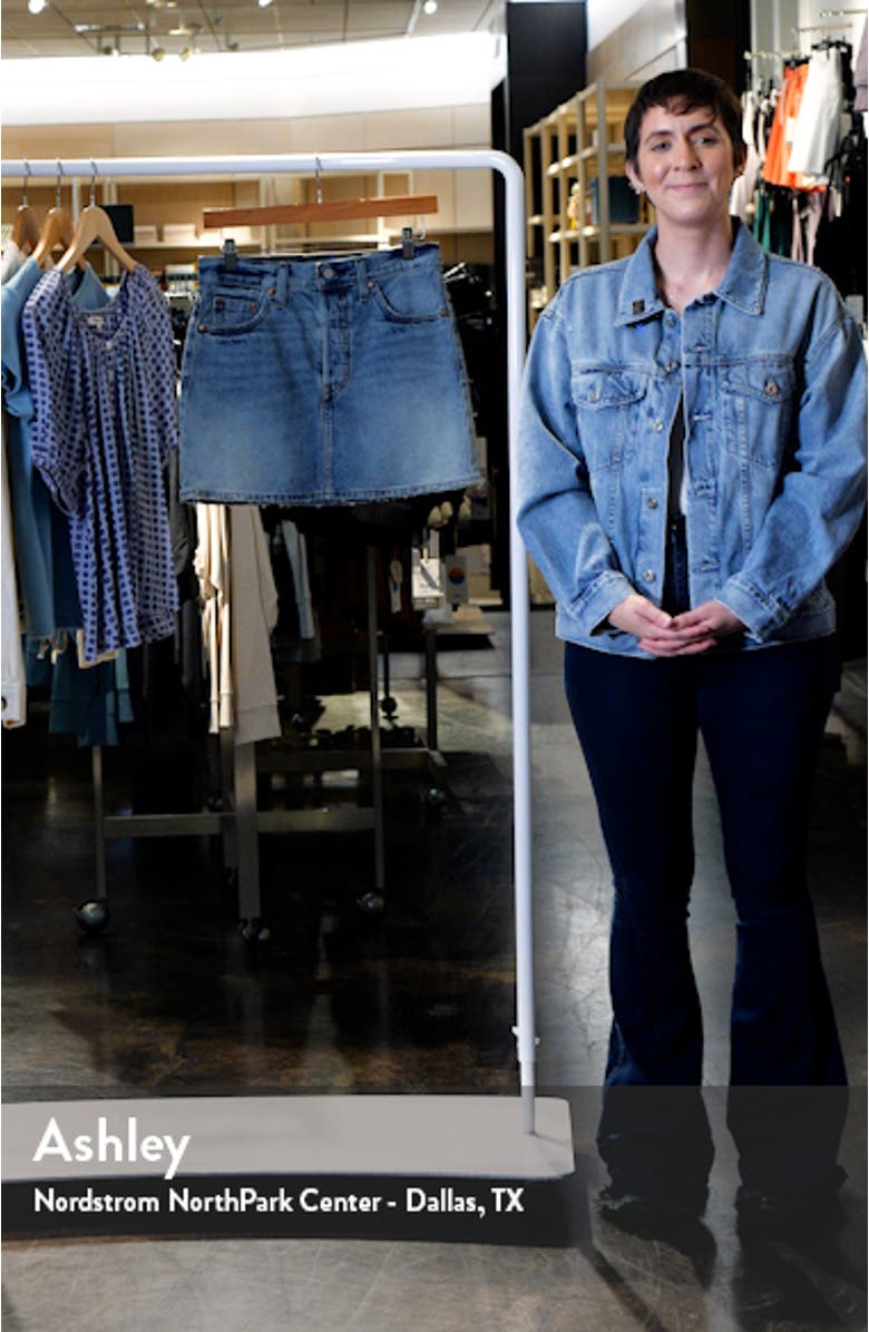 Icon Frayed Denim Miniskirt, sales video thumbnail