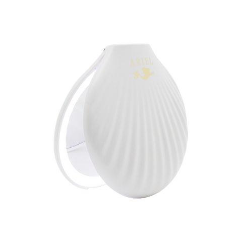 Ariel Seashell Compact Mirror - White