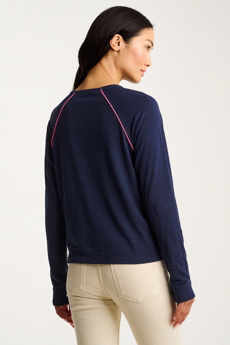 Piping Hot Cotton T-shirt, Alternate, color, Navy
