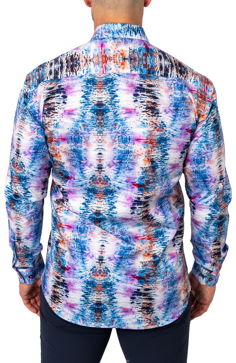 Maceoo Fibonacci Echo Cotton Button-Up Shirt, Alternate, color, 