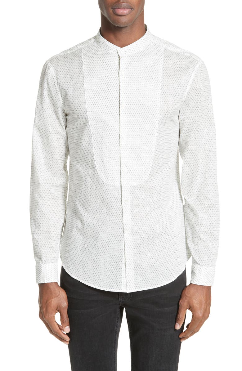 John Varvatos Collection Bib Front Print Sport Shirt, Main, color,