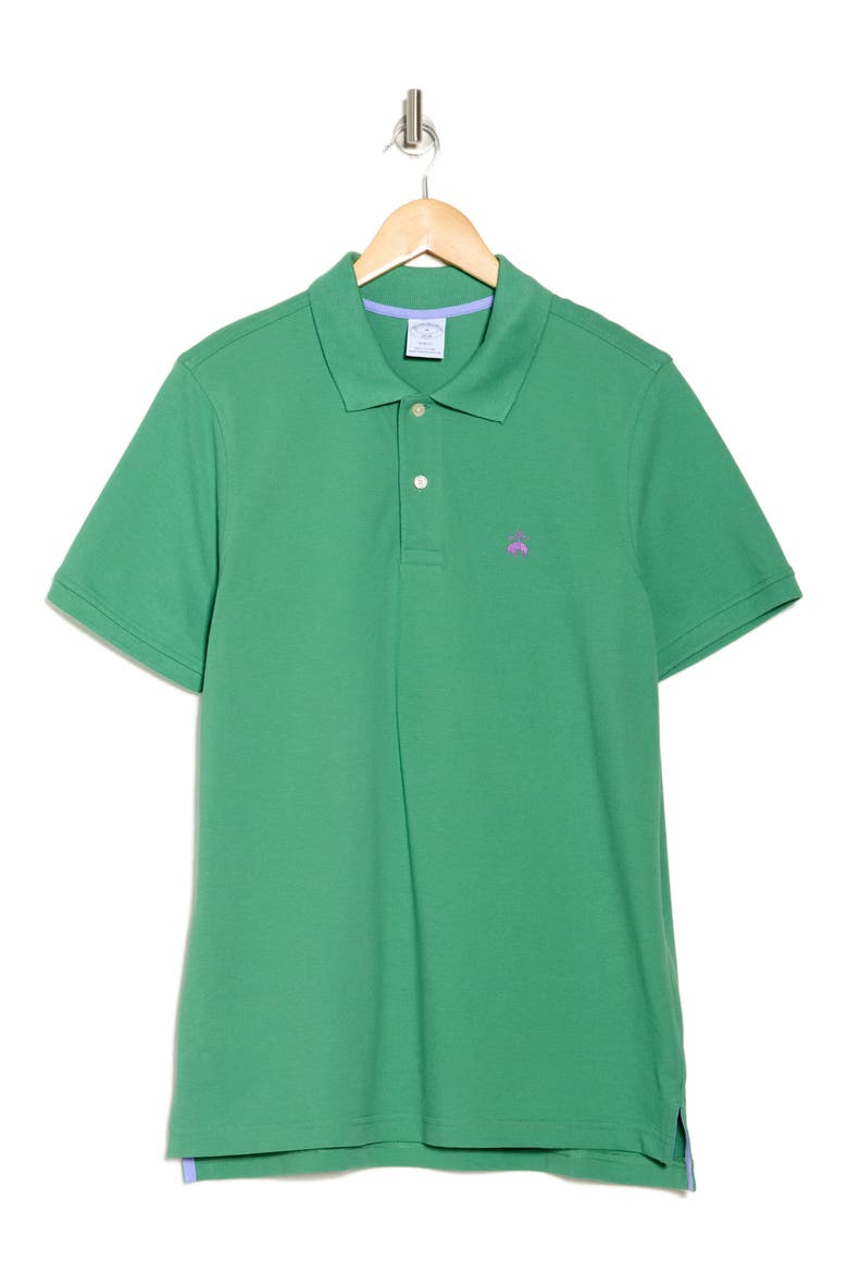 Cotton Piqué Knit Polo, Alternate, color, GREEN S