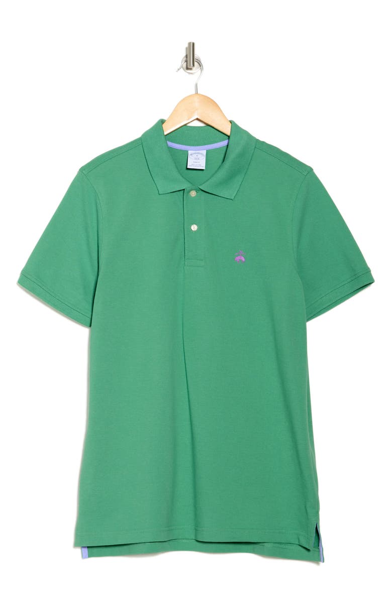 Brooks Brothers Cotton Piqué Knit Polo, Alternate, color, Green S