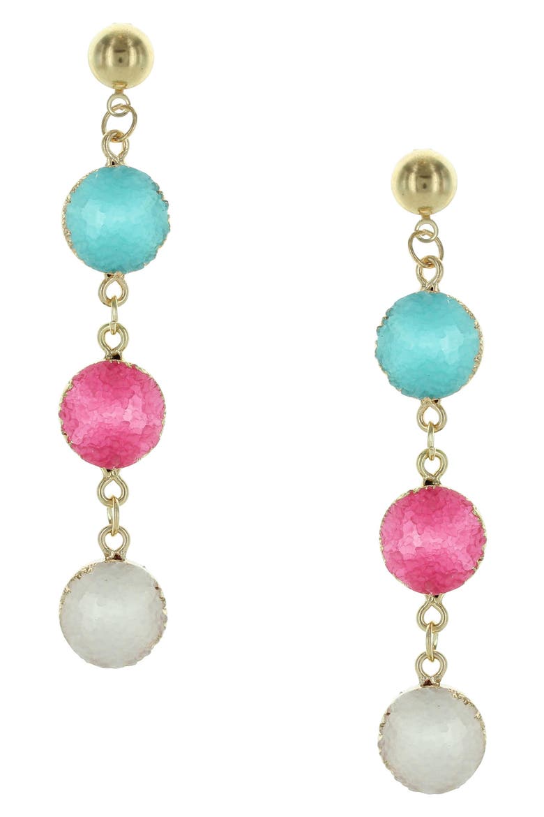Gia Drop Earrings, Main, color, GOLD/ MULTI