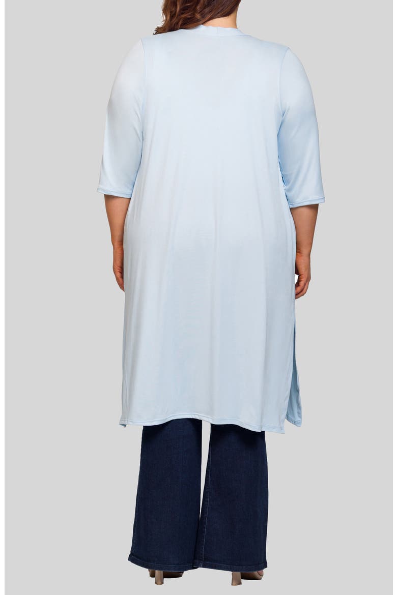 Open Front Knee Length Jacket, Alternate, color, BLUE