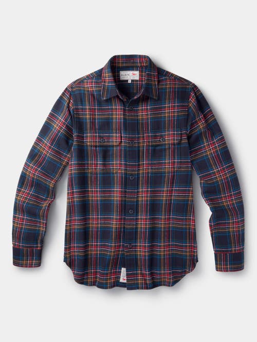Aubin Crowle Button Up Flannel Shirt In Black