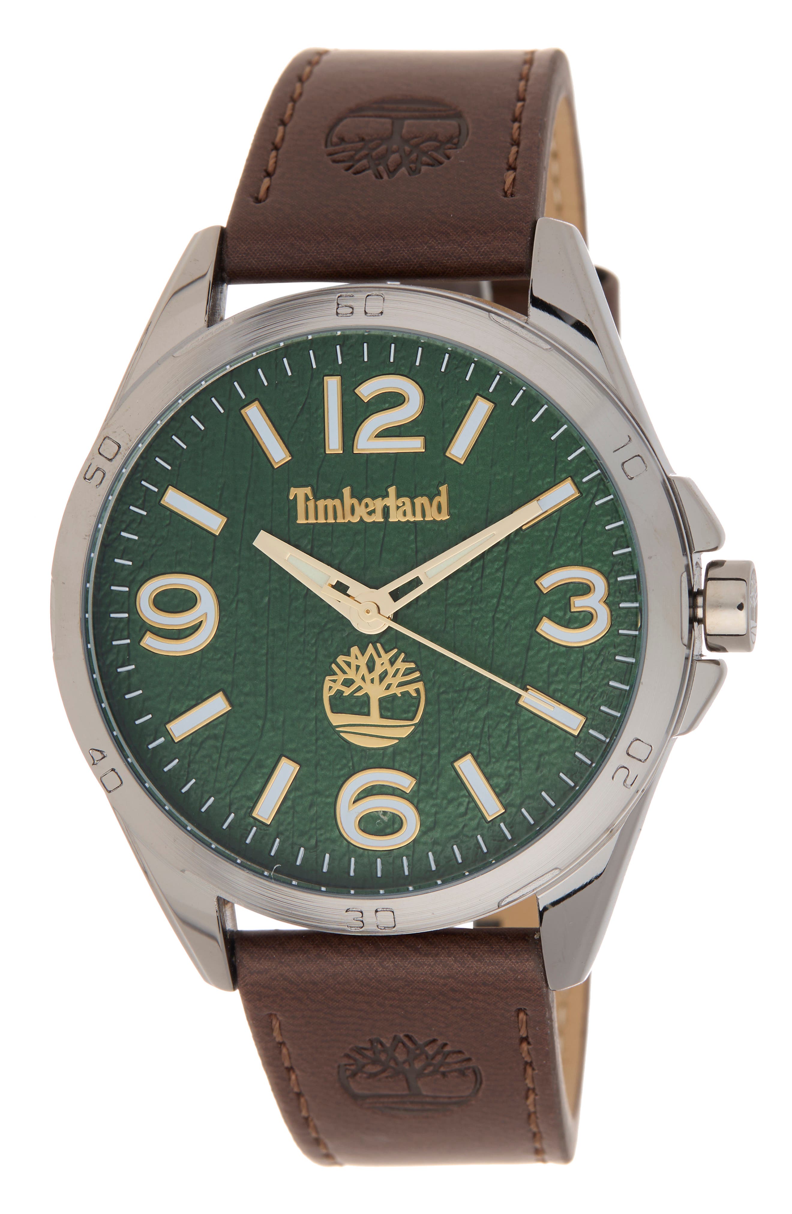 Timberland Classic Quartz Leather Strap Watch, 45mm