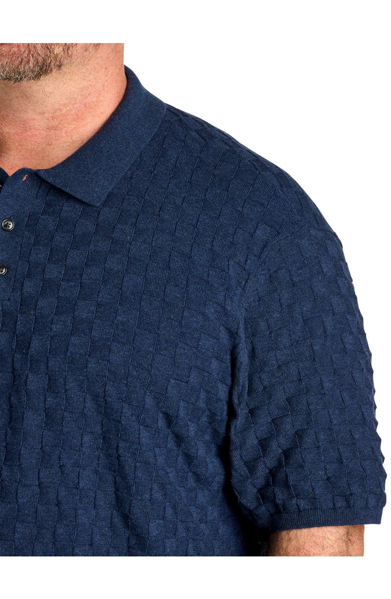 Robert Graham DXL Big & Tall  Hampson Sweater Polo Shirt V2, Alternate, color, Navy