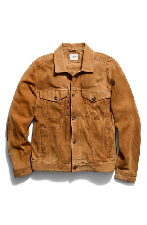 Waxed Suede Trucker Jacket