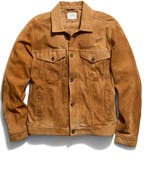 Billy Reid Waxed Suede Trucker Jacket