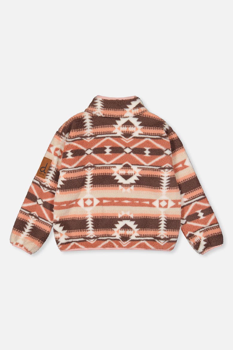Mid-Season Fleece Half-Zip Kangaroo Pocket Pullover Jacket, Alternate, color, Aztec Pink