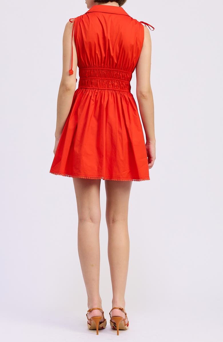 En Saison Emerson Poplin Minidress, Alternate, color, Cherry Tomato