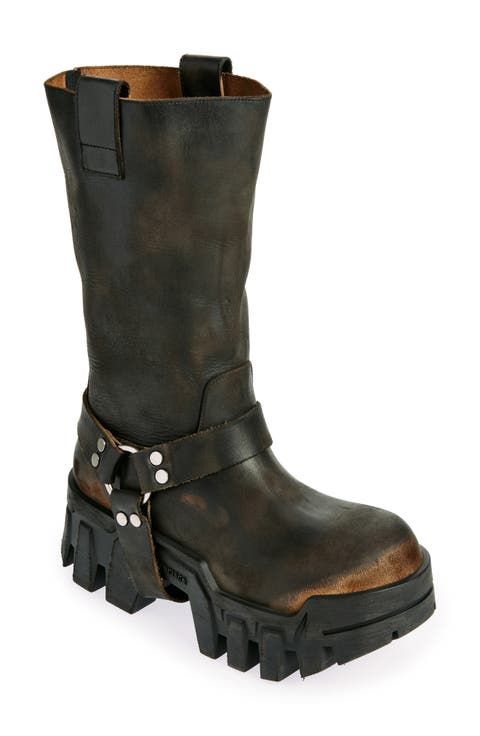 Leather boots Balenciaga Black size 37 EU in Leather - 38230983