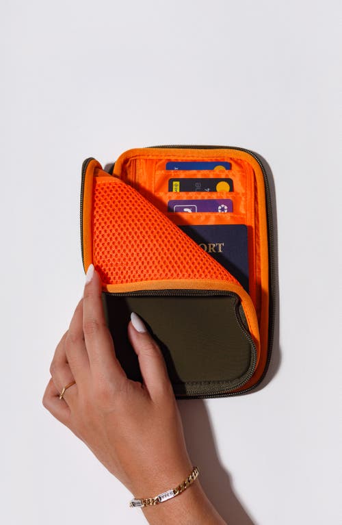 Pop Ups Brand Water Resistant Neoprene Passport Wallet In Green