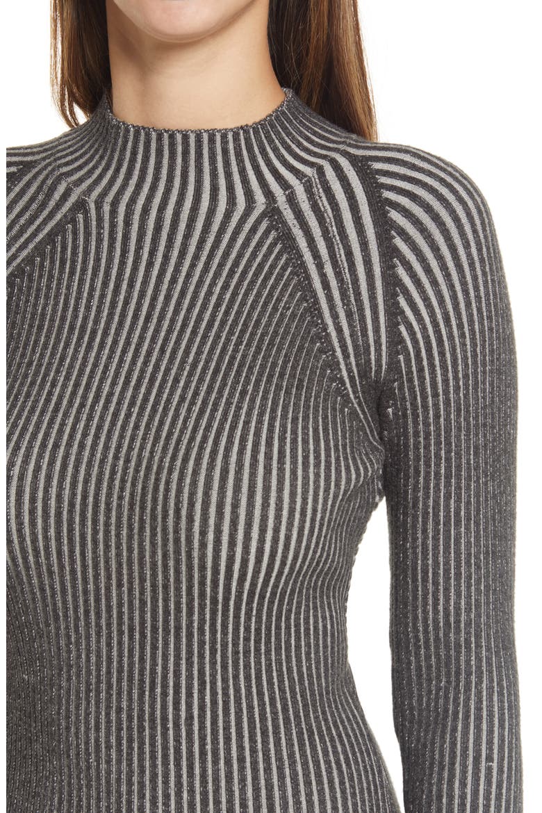 Halyn Long Sleeve Sweater Dress, Alternate, color, GREY