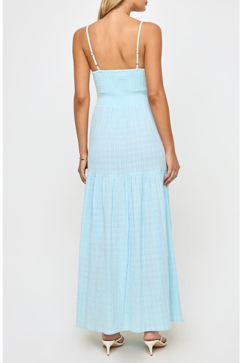 Mallorca Smocked Cover-Up Maxi Dress, Alternate, color, IBIZA BLUE