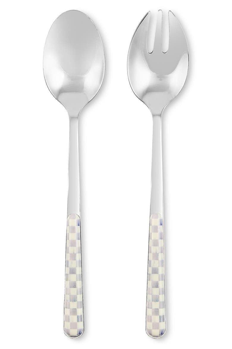 Sterling Check Bistro Salad Serving Set, Main, color, STERLING