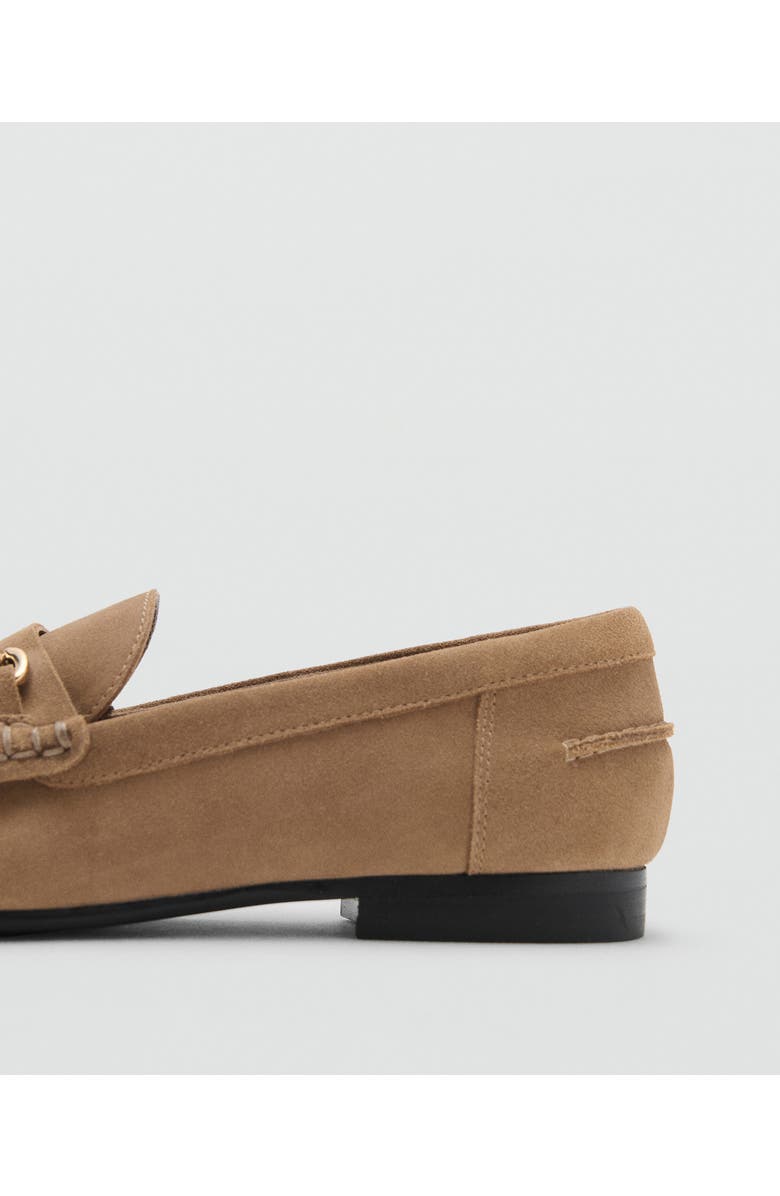 MANGO Suede Bit Loafer, Alternate, color, Medium Brown