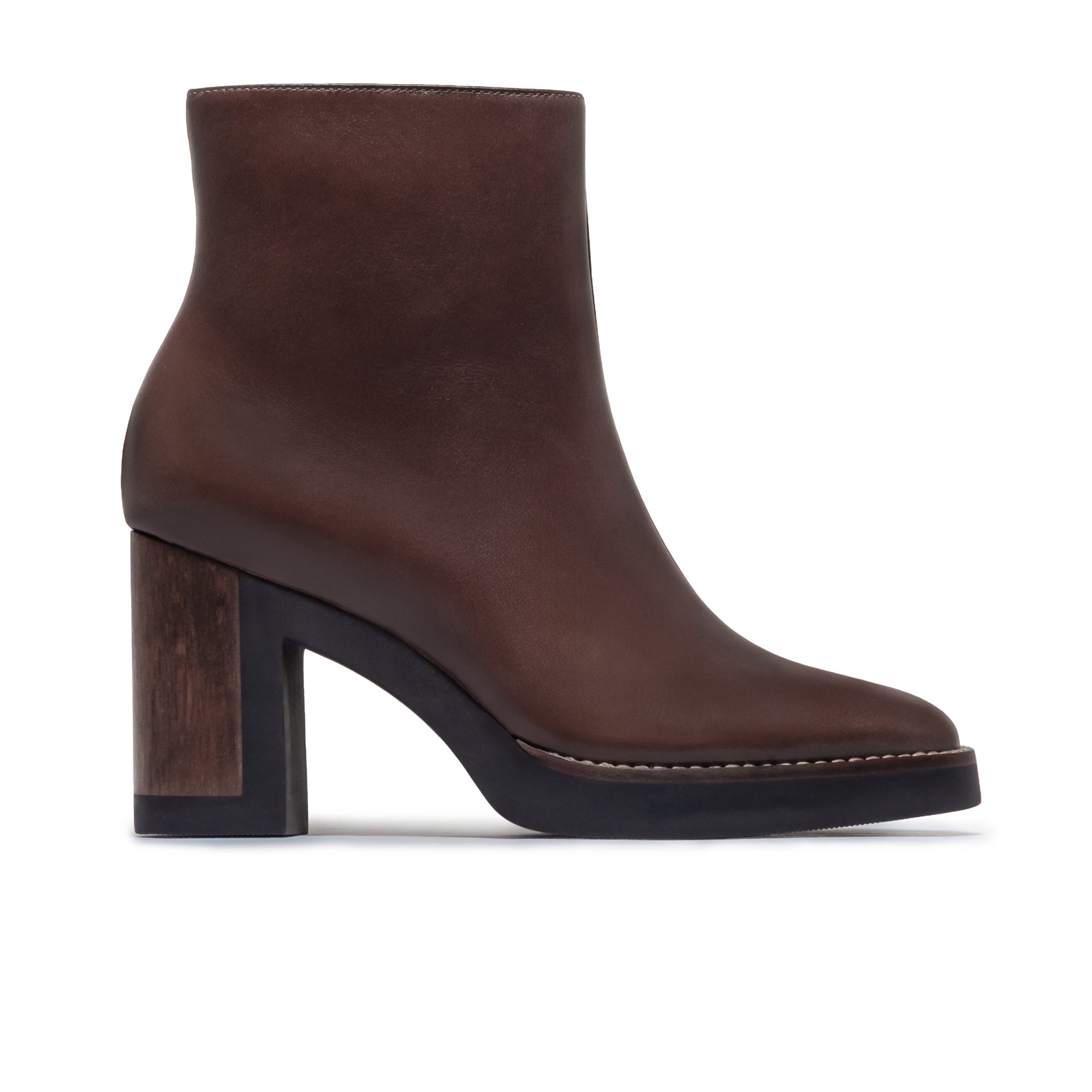 Bernardo Footwear Nara Platform Bootie In Dark Chocolate