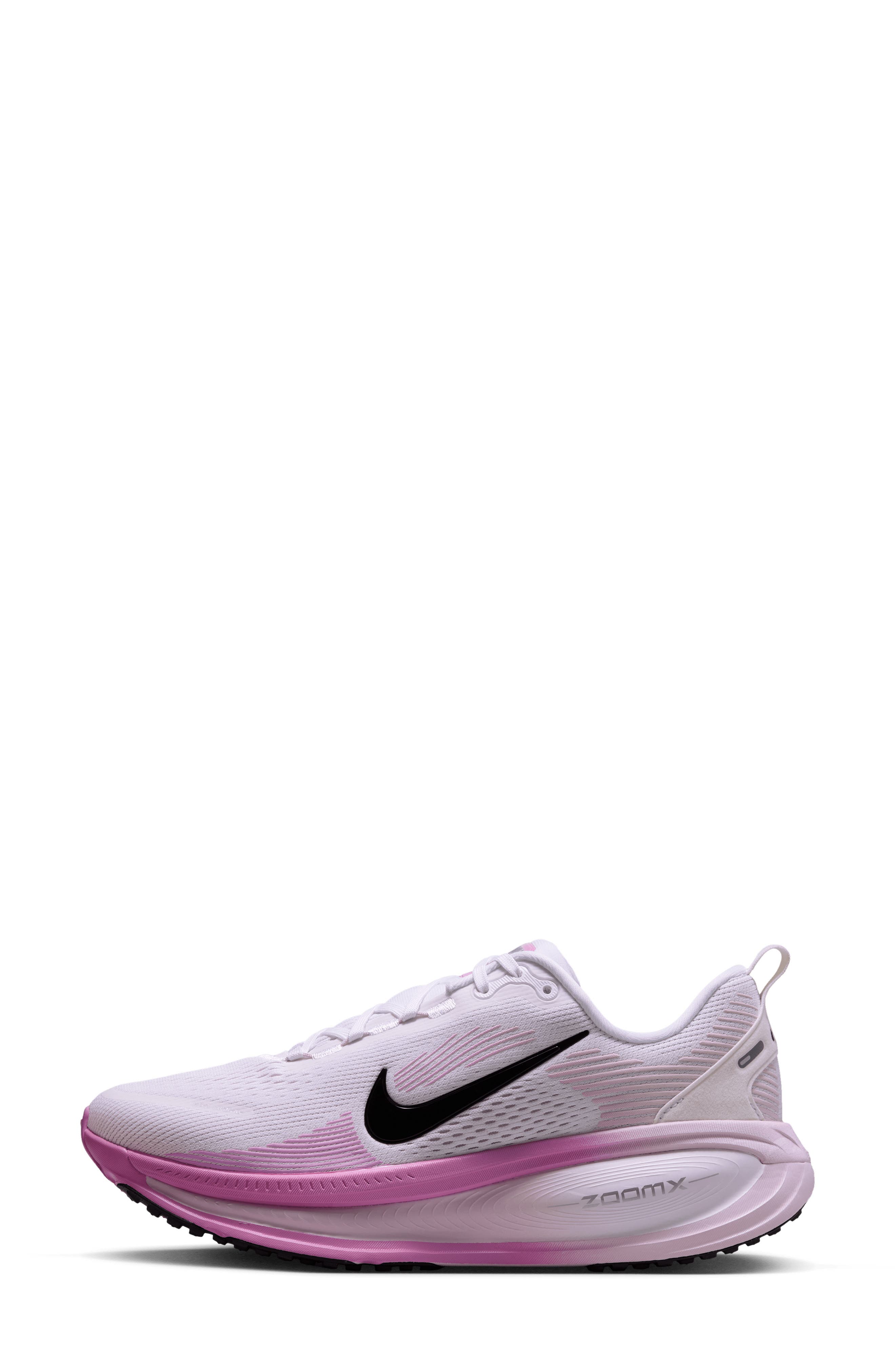 Vomero 18 Running Shoe, Alternate, color, WHITE/ LILAC/ MAGENTA/ BLACK