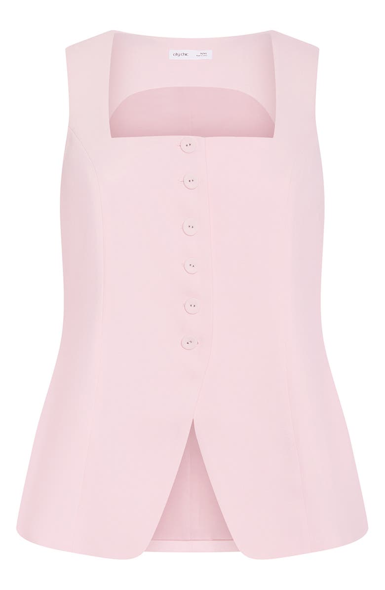 City Chic Abbie Vest, Alternate, color, Heavenly Pink