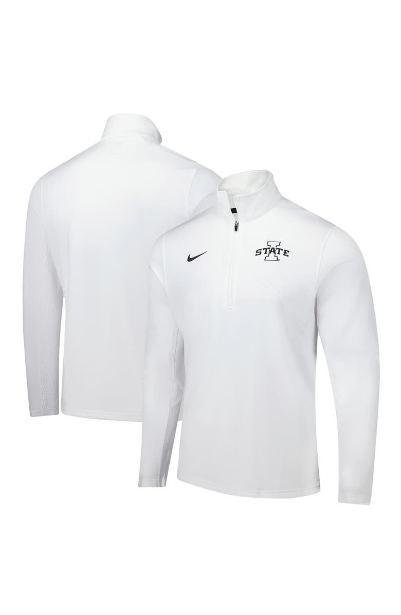 Nike Men's Nike Iowa State Cyclones Whiteout Performance Training Quarter-Zip Top, Main, color, 