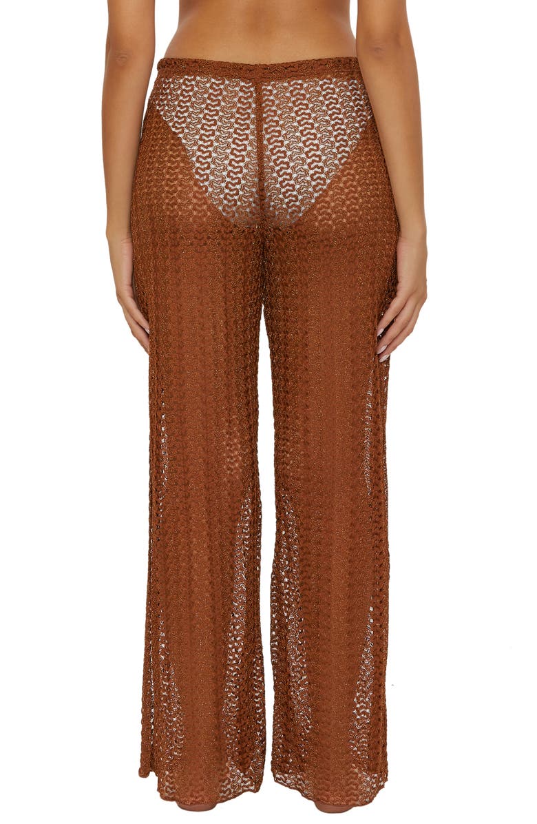 Becca Golden Lace Cover-Up Pants, Alternate, color, Bronze