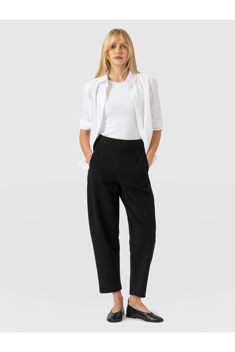 Barrel Leg Jersey Pant, Alternate, color, Black